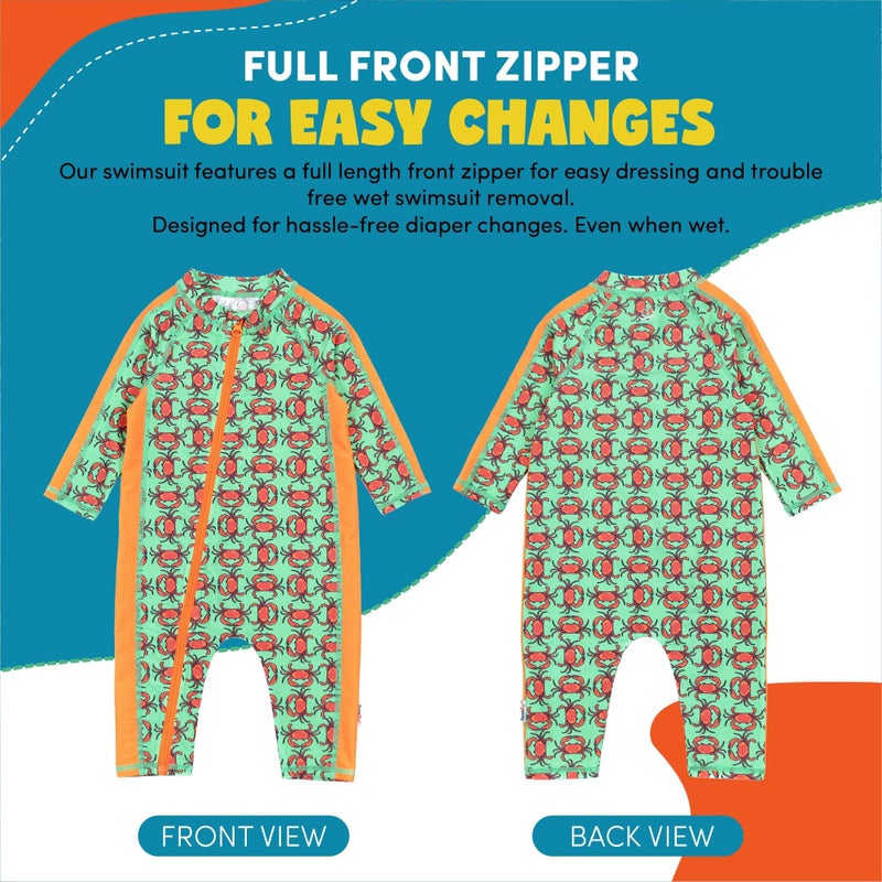 SwimZip Boys' Long-Sleeve UPF 50+ Swimsuit for Baby, Toddler, & Little Boys - Image 4